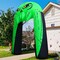 GOOSH 10 FT Halloween Inflatables Archway Blow Up Yard Monster Mouth Archway with Built-in LEDs